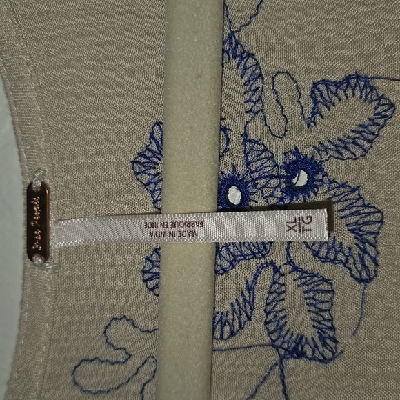 Free PEOPLE  Dress with Blue Floral Embroidery - Picture 2 of 2